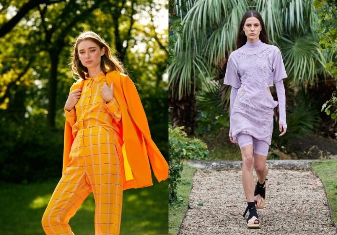 principais tendências S/S 2021 - Laranja e Lilás