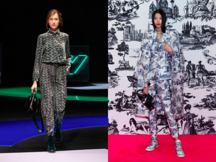 alfaiataria estampada - Milão Fashion Week